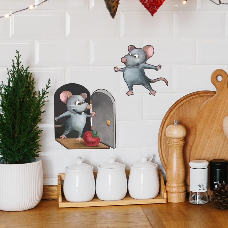 DZ900 Cartoon Two Little Mice Mouse Hole Stickers for Beautifying Bedroom Living Room and Home Walls At Will
DZ900 Cartoon Two Little Mice Mouse Hole Stickers for Beautifying Bedroom Living Room and Home Walls At Will