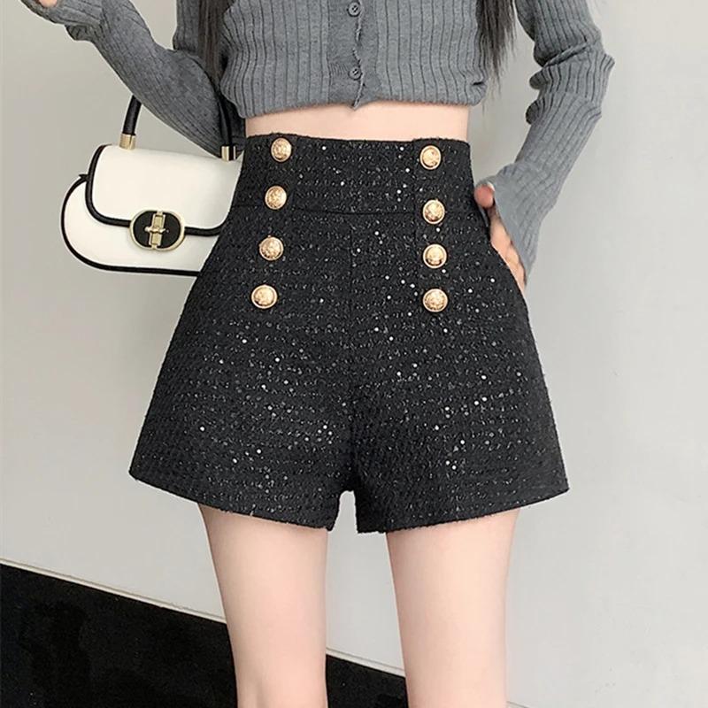 Fashion Streetwear Y2K Winter Shorts Women Korean High Waist Cute Sequined Tweed Booty Shorts Loose Wide Leg Short Pants XS чорний
Fashion Streetwear Y2K Winter Shorts Women Korean High Waist Cute Sequined Tweed Booty Shorts Loose Wide Leg Short Pants XS чорний
