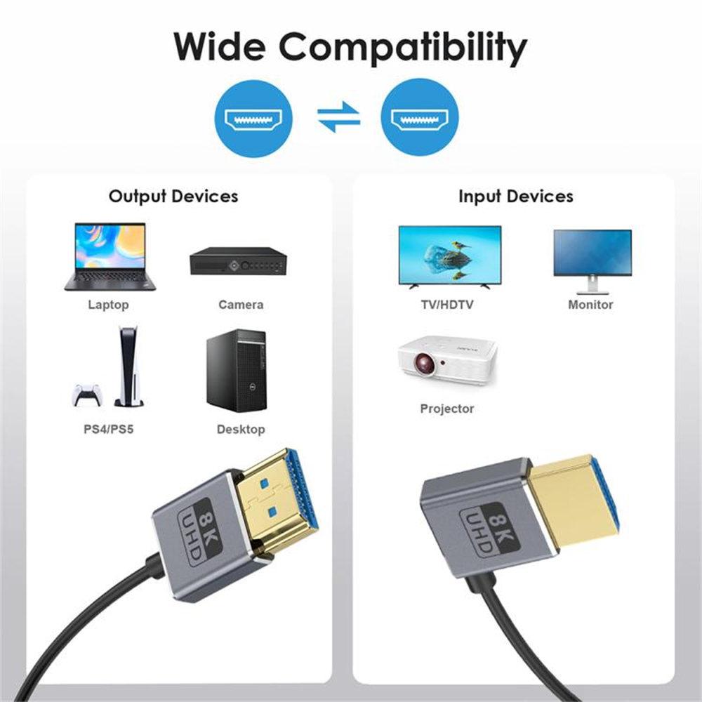 0.7m Spring Coaxial 8K 48Gbps HDMI 2.1 Cable HD Video Left Angled to Straight Port Adapter Cord As Shown A
0.7m Spring Coaxial 8K 48Gbps HDMI 2.1 Cable HD Video Left Angled to Straight Port Adapter Cord As Shown A