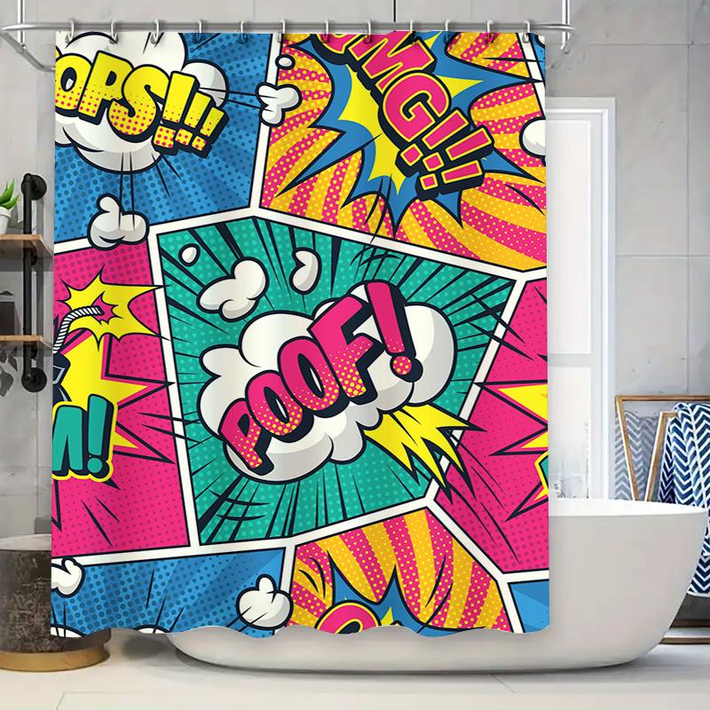 Comics Pop Art Shower Curtain Waterproof Bathroom Decor For Kids Home Decoration W60H190(CM)-1 Pcs
Comics Pop Art Shower Curtain Waterproof Bathroom Decor For Kids Home Decoration W60H190(CM)-1 Pcs