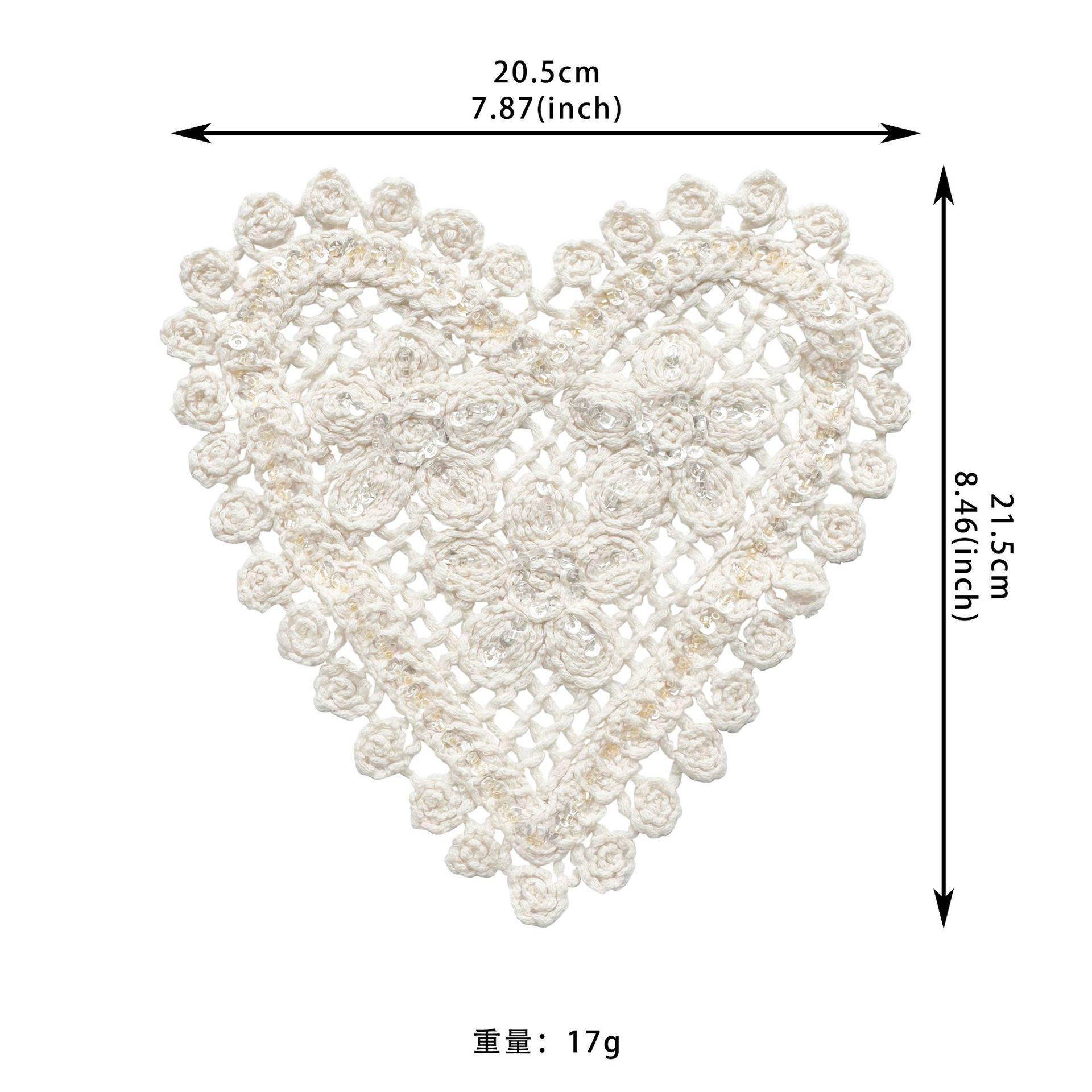 Apricot Heart-Shaped Hollow Cotton Thread Woven Sequins Embellishment Cloth Sticker Clothing Top T-Shirt Dress Decorative Accessories HSR1001
Apricot Heart-Shaped Hollow Cotton Thread Woven Sequins Embellishment Cloth Sticker Clothing Top T-Shirt Dress Decorative Accessories HSR1001