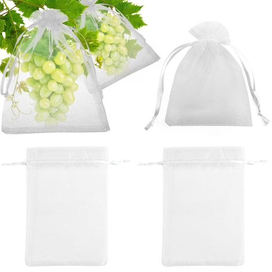 50Pcs Fruit Protection Bags Breathable Transparent Easy to Install Drawstring Mesh Tomato Protector Bags Pest Barrier Netting Covers M
50Pcs Fruit Protection Bags Breathable Transparent Easy to Install Drawstring Mesh Tomato Protector Bags Pest Barrier Netting Covers M
