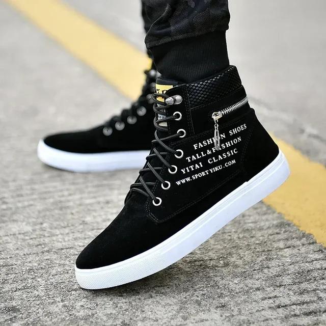 Fashion Men Vulcanized Shoes British Style High Top Casual Sneakers Men Canvas Shoes Man Sports Skateboarding Shoes Fashion 38
Fashion Men Vulcanized Shoes British Style High Top Casual Sneakers Men Canvas Shoes Man Sports Skateboarding Shoes Fashion 38