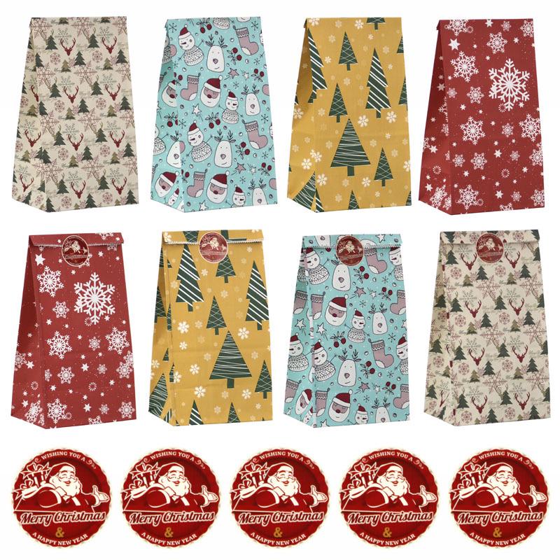 Christmas Kraft Paper Bags: 4 Colors, Square Bottom, Oil-Proof, Self-Sealing, Fast Shipping
Christmas Kraft Paper Bags: 4 Colors, Square Bottom, Oil-Proof, Self-Sealing, Fast Shipping