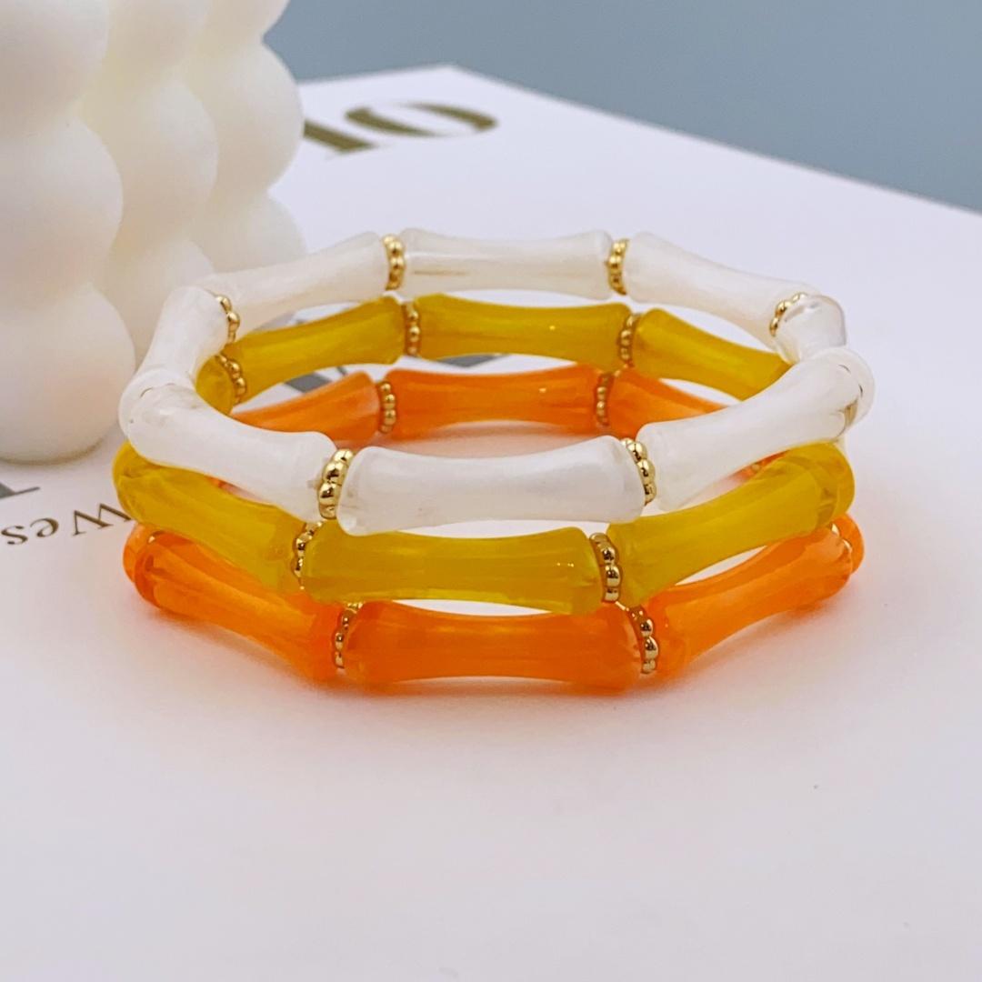 3шт. Акриловый эластичный браслет с бусинами и разноцветными бамбуками для женщин, повседневный браслет для женщин
3шт. Акриловый эластичный браслет с бусинами и разноцветными бамбуками для женщин, повседневный браслет для женщин