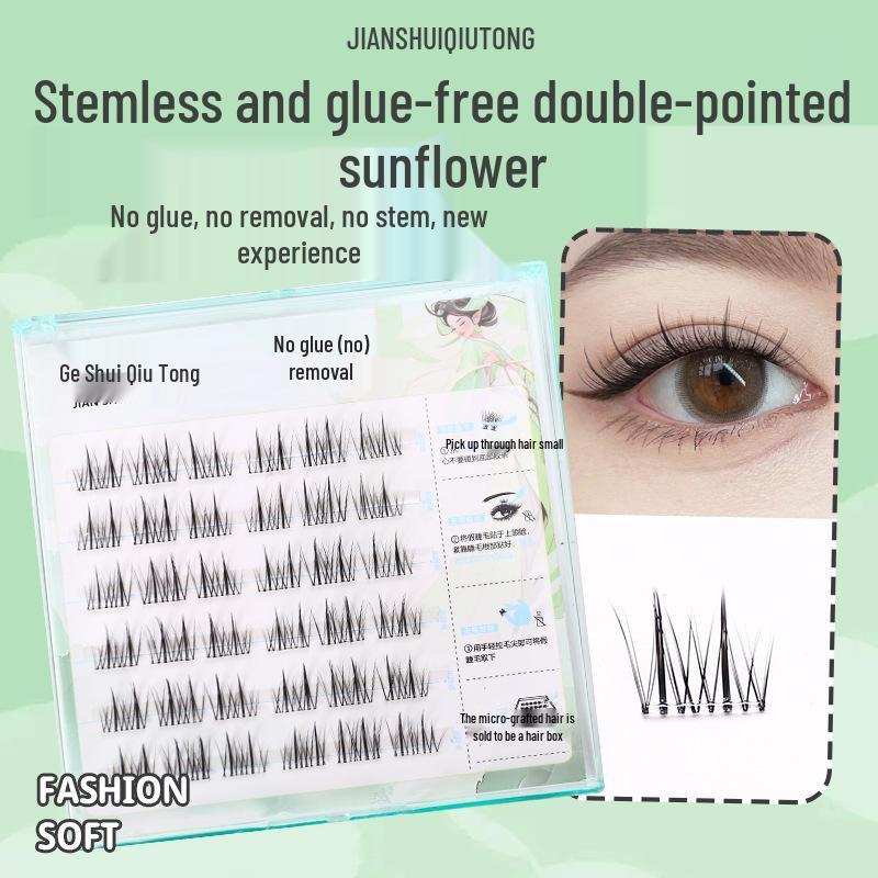 Natural Traceless False Eyelashes, Stem-Free & Glue-Free, Self-Adhesive Double-Pointed Sunflower Clusters, 6 Rows
Natural Traceless False Eyelashes, Stem-Free & Glue-Free, Self-Adhesive Double-Pointed Sunflower Clusters, 6 Rows