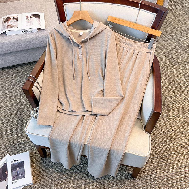 Fashionable Half-Open Collar Hooded Sweatshirt Two-Piece Pants Oatmeal XL
Fashionable Half-Open Collar Hooded Sweatshirt Two-Piece Pants Oatmeal XL