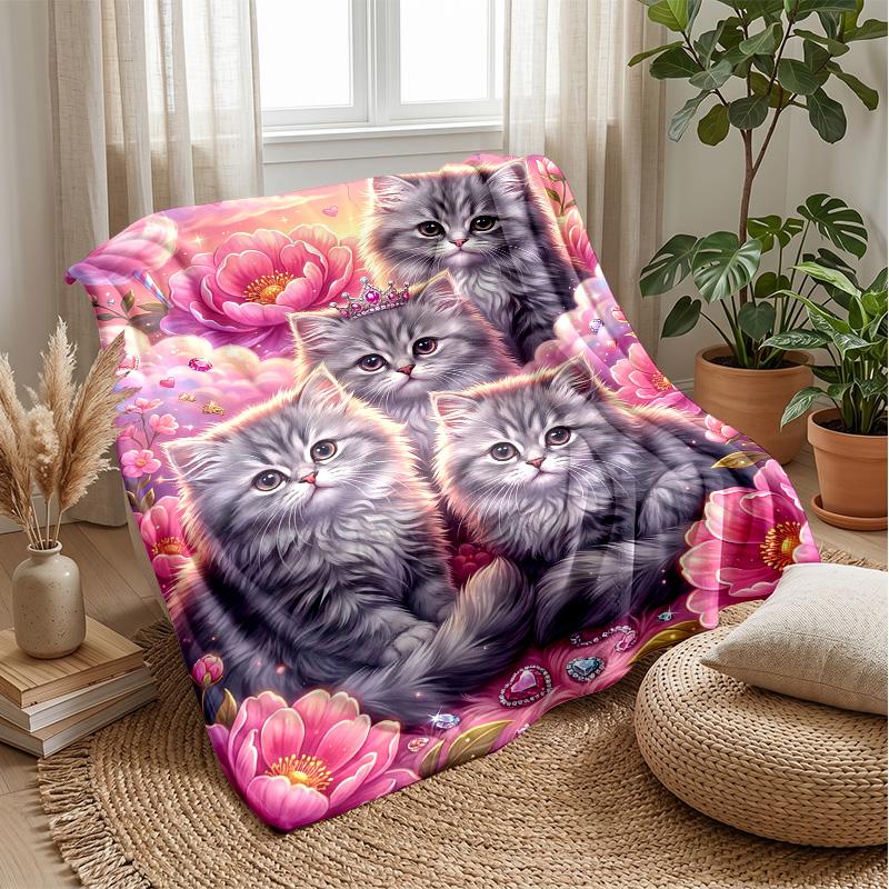 Cute Kittens Playing with Hearts blanket Personalized Name Flannel Blanket Soft Cozy Plush Throw for Sofa Bed Lightweight Home Decor 75x90cm
Cute Kittens Playing with Hearts blanket Personalized Name Flannel Blanket Soft Cozy Plush Throw for Sofa Bed Lightweight Home Decor 75x90cm