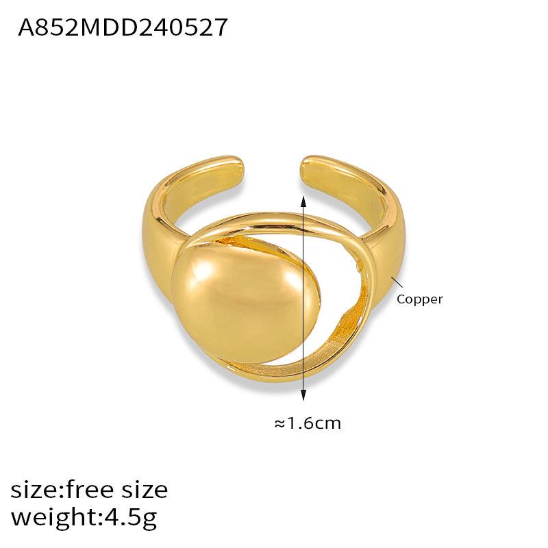 Трендовое геометрическое медное регулируемое полое кольцо для женщин
Трендовое геометрическое медное регулируемое полое кольцо для женщин