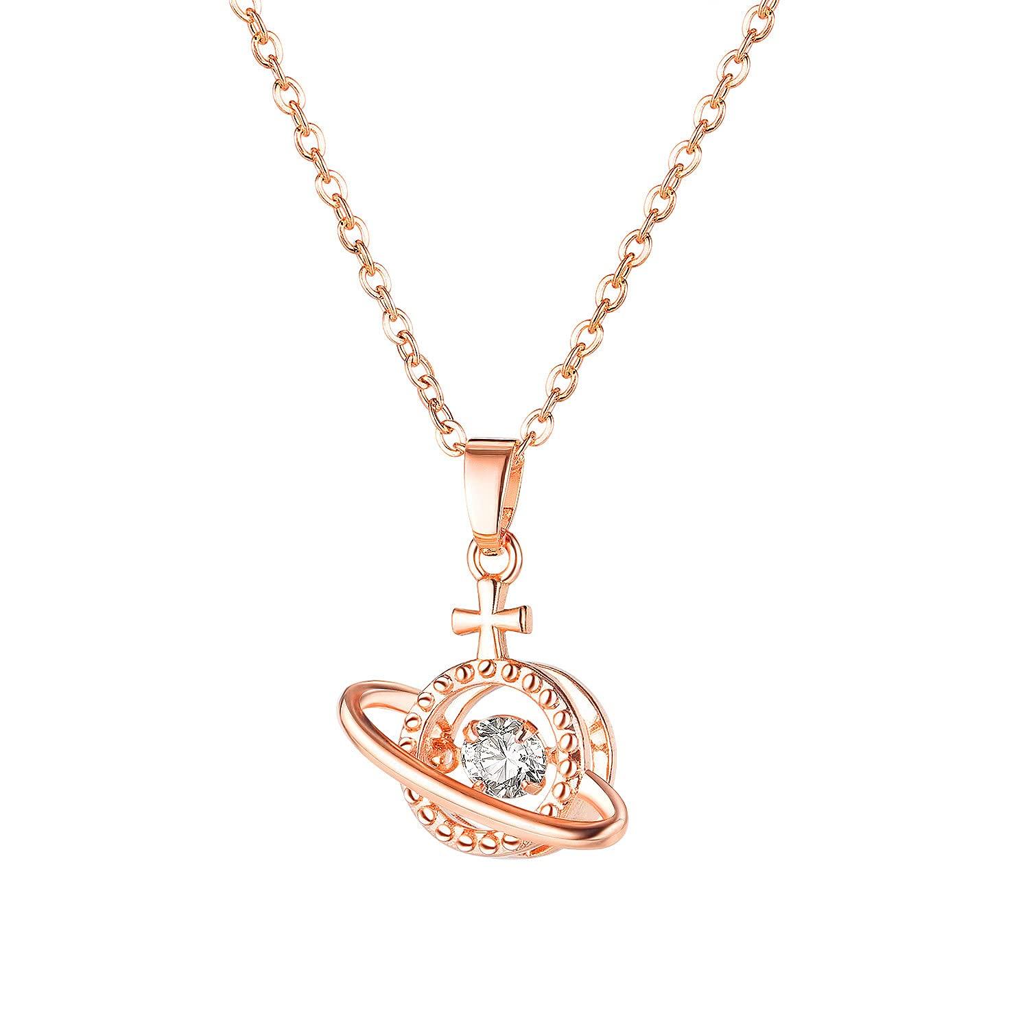 Ожерелье из розового золота 18 карат, ожерелье Vivian с подвеской Planet Zirconia, круглая цепочка на ключицу из нержавеющей стали, подарок девушке на день рождения, аксессуар
Ожерелье из розового золота 18 карат, ожерелье Vivian с подвеской Planet Zirconia, круглая цепочка на ключицу из нержавеющей стали, подарок девушке на день рождения, аксессуар