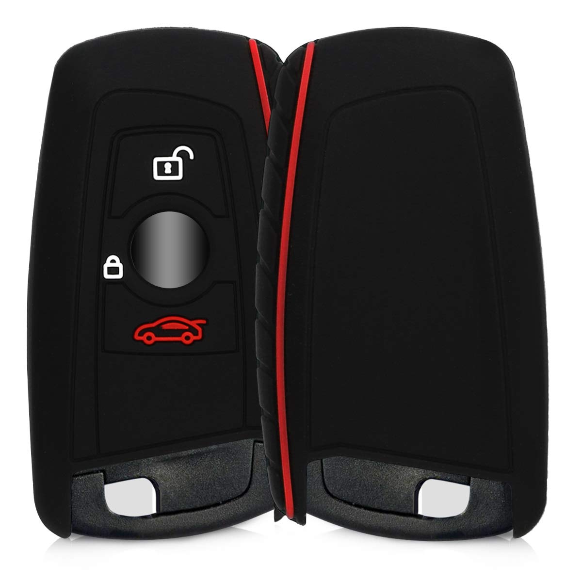 kwmobile Key Cover Compatible Models: BMW 3-Button Car Remote Key (Keyless Go Compatible Models Only) Key Case - Car Key Silicone Black/Red
kwmobile Key Cover Compatible Models: BMW 3-Button Car Remote Key (Keyless Go Compatible Models Only) Key Case - Car Key Silicone Black/Red
