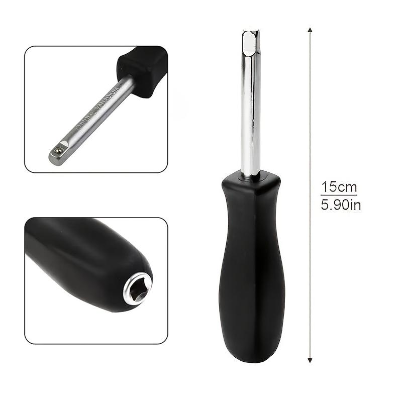 150 MM Spanner 1/4-Inch Female Square Drive Handle Socket Wrench For Small Flying Ratchet Wrenches Slide Rod AD Connectors
150 MM Spanner 1/4-Inch Female Square Drive Handle Socket Wrench For Small Flying Ratchet Wrenches Slide Rod AD Connectors