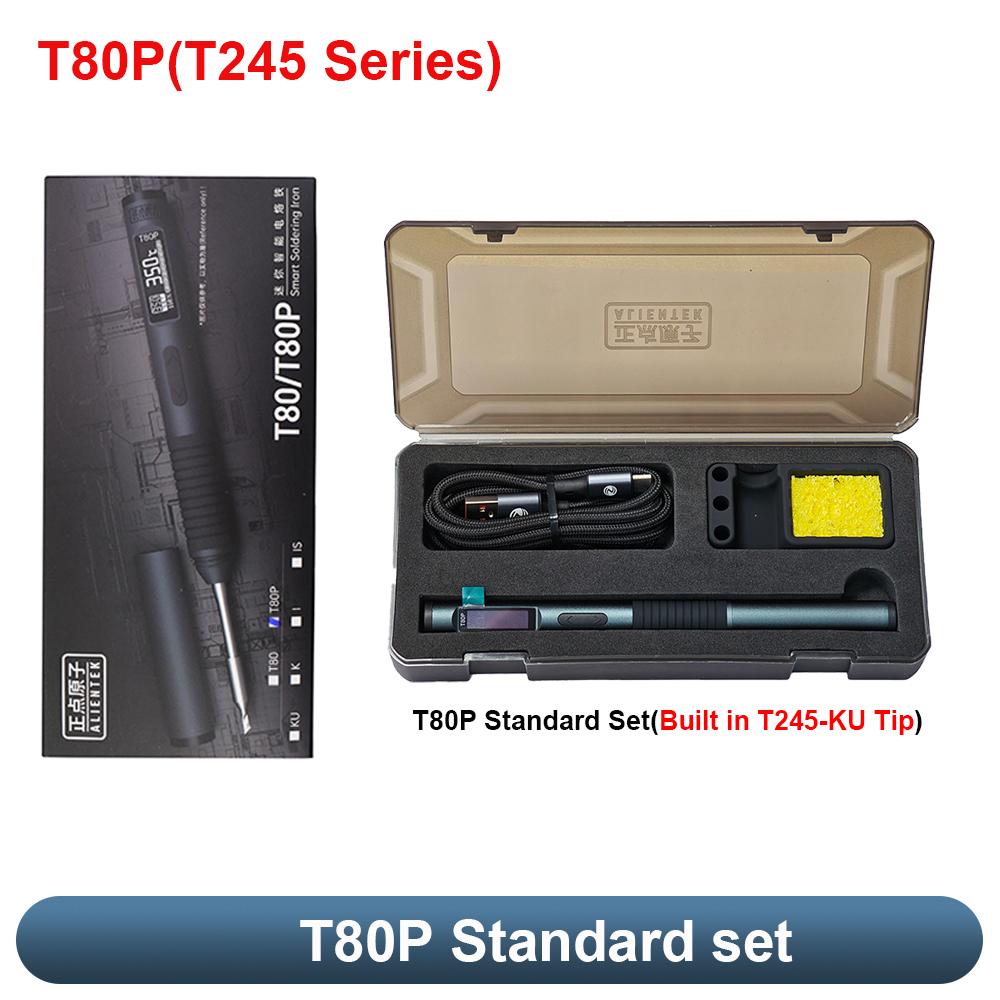 T80/T80P Soldering Iron 100W 80-450° Adjustable Constant Temperature Precision Welding Repair Tool T210/T245 KU Tip T80P Standard set
T80/T80P Soldering Iron 100W 80-450° Adjustable Constant Temperature Precision Welding Repair Tool T210/T245 KU Tip T80P Standard set