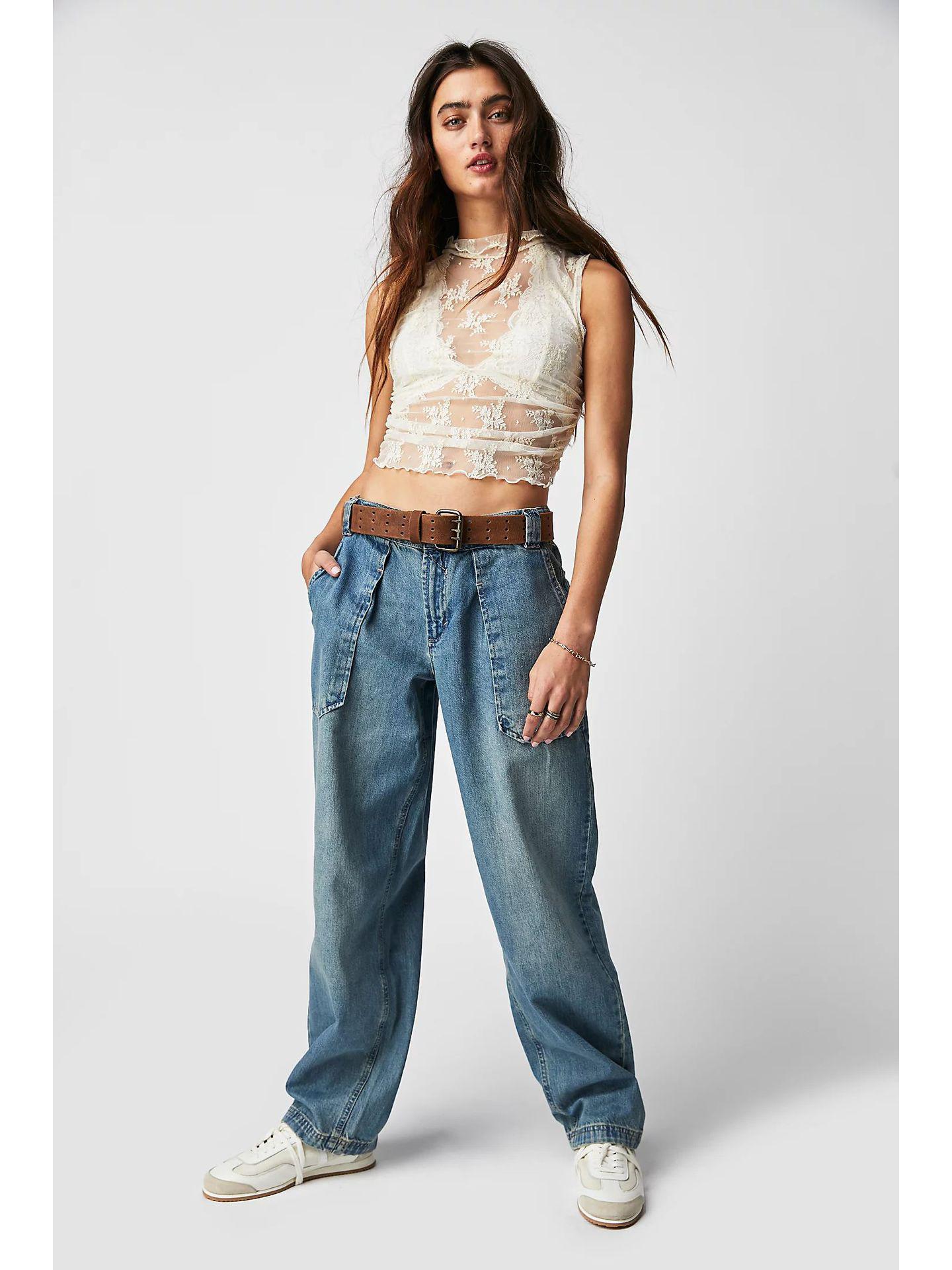 High-Waisted Versatile Wide-Leg Straight Pants Medium светло-синий
High-Waisted Versatile Wide-Leg Straight Pants Medium светло-синий