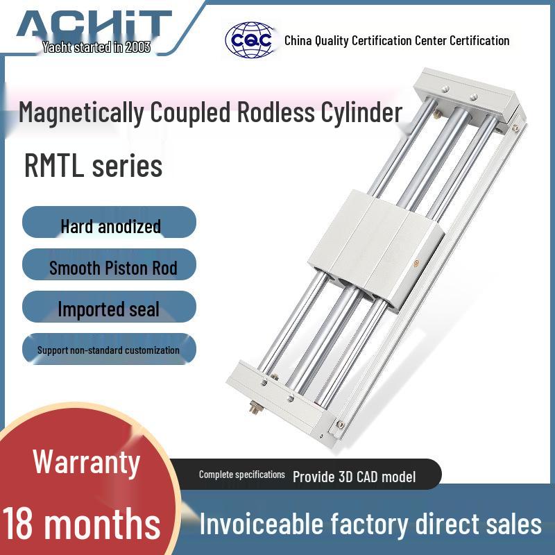 Airtac-Style Magnetic Coupling Rodless Cylinder RMTL16, Bore Options: 100/200/350/400/500/600/700 100 stroke
Airtac-Style Magnetic Coupling Rodless Cylinder RMTL16, Bore Options: 100/200/350/400/500/600/700 100 stroke