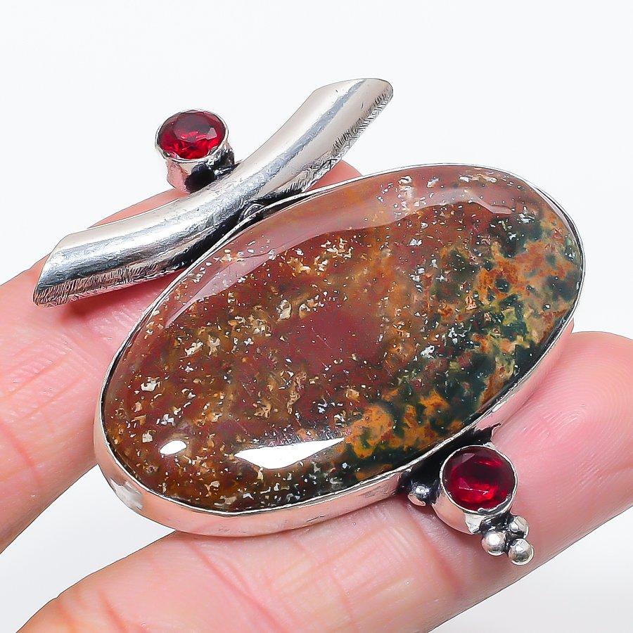 Натуральный гелиотроп, гранат 925 стерлинговое серебро ювелирный кулон 2,09 I1O24
Натуральный гелиотроп, гранат 925 стерлинговое серебро ювелирный кулон 2,09 I1O24