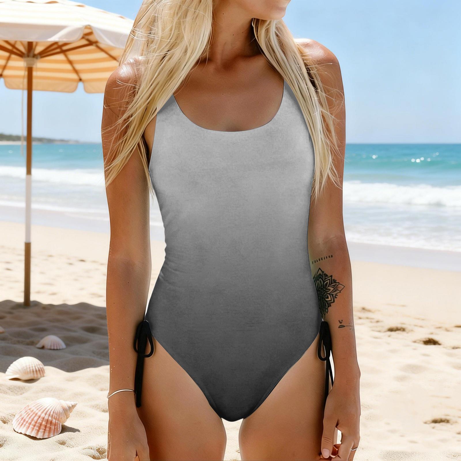 Women One Piece Swimsuit Gradient Print Scoop Neck Adjustable Side Tie Bathing Suit for Beach Pool Vacation Wear XL
Women One Piece Swimsuit Gradient Print Scoop Neck Adjustable Side Tie Bathing Suit for Beach Pool Vacation Wear XL