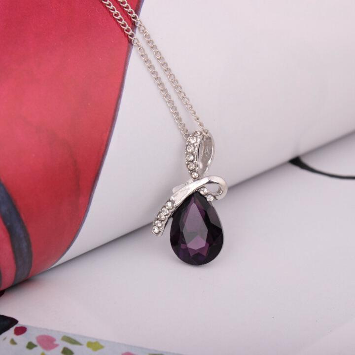 K303 Корейское хрустальное ожерелье-подвеска «Слезы ангела» фиолетовый
K303 Корейское хрустальное ожерелье-подвеска «Слезы ангела» фиолетовый