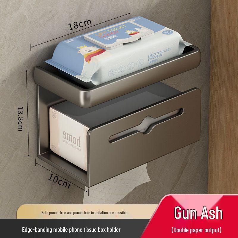 Jiju Wall-Mounted Toilet Tissue Box & Storage Rack - Punch-Free Bathroom Paper Holder
Jiju Wall-Mounted Toilet Tissue Box & Storage Rack - Punch-Free Bathroom Paper Holder