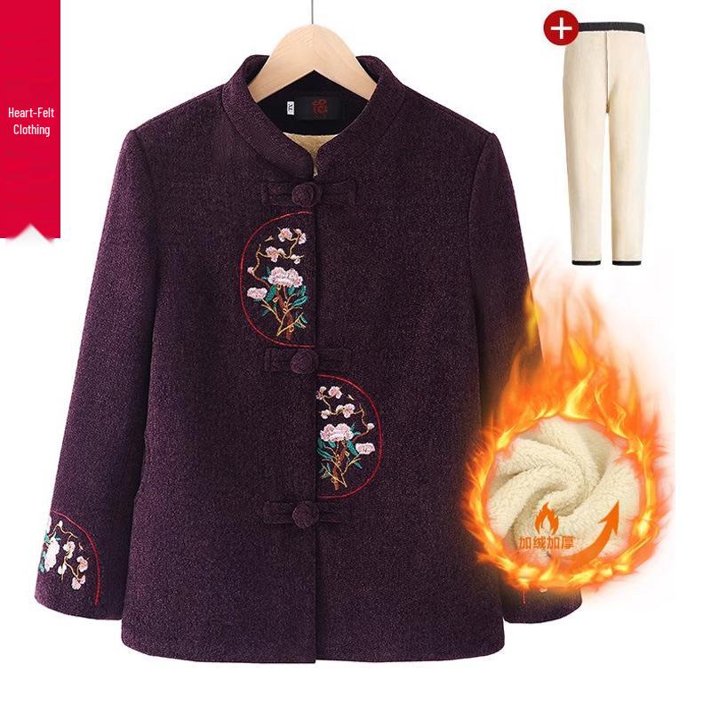 Women s Fleece-Lined Winter Coat - Tang Suit for Elderly & Benmingnian Wear 3XL (recommended 110-125 jin)
Women s Fleece-Lined Winter Coat - Tang Suit for Elderly & Benmingnian Wear 3XL (recommended 110-125 jin)