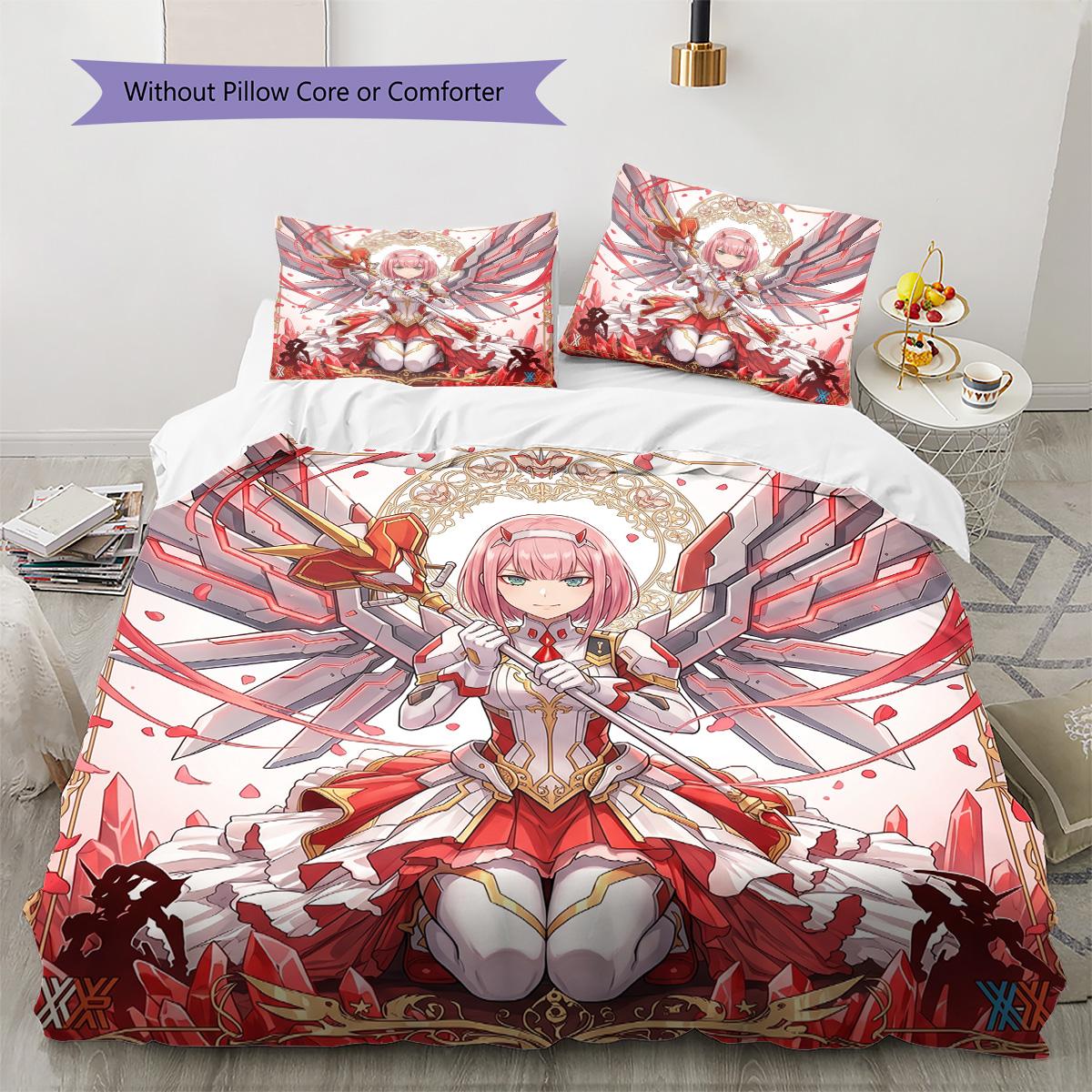 Darling in the Franxx Pattern Bedding Quilt Set Quilt Cover Pillowcase Home Decoration Birthday Gift (1 * duvet cover + 2 * pillowcase, without core) 135x200cm
Darling in the Franxx Pattern Bedding Quilt Set Quilt Cover Pillowcase Home Decoration Birthday Gift (1 * duvet cover + 2 * pillowcase, without core) 135x200cm