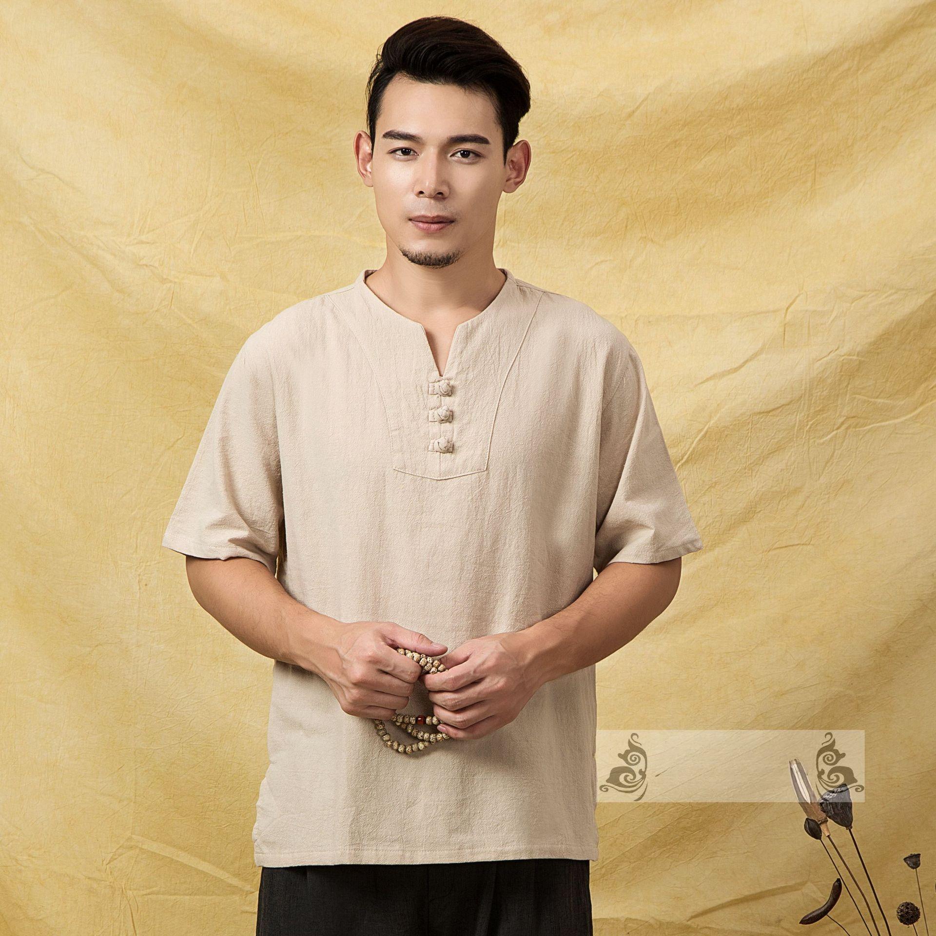 Ethnic Chinese Style Cotton And Linen Clothes Men S Cotton And Linen V-Neck Short-Sleeved T-Shirt Men S Thin Slim-Fit Top Summer 4XL земля жовтий колір
Ethnic Chinese Style Cotton And Linen Clothes Men S Cotton And Linen V-Neck Short-Sleeved T-Shirt Men S Thin Slim-Fit Top Summer 4XL земля жовтий колір