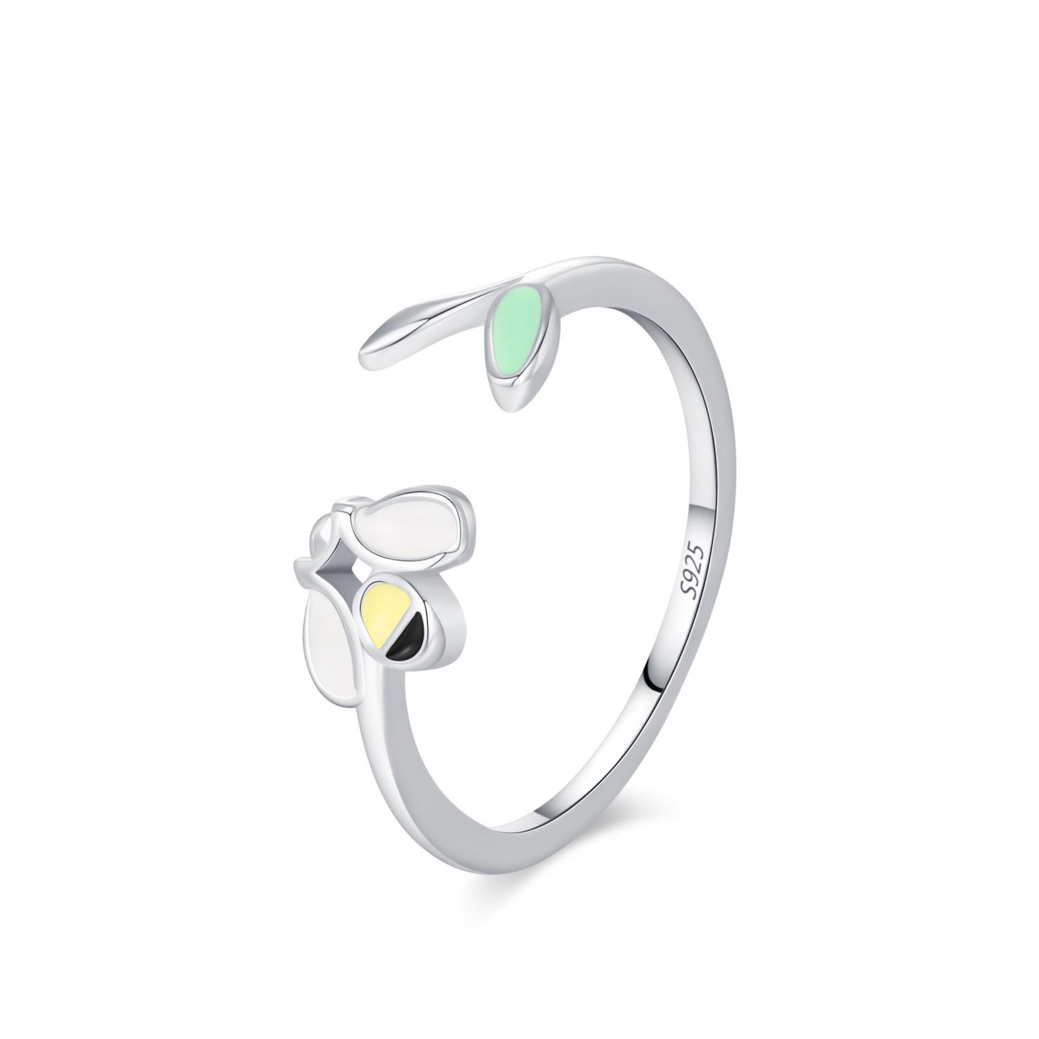 S925 Sterling Silver Bee & Leaf Open Ring with Clavicle Chain Set Sterling Silver
S925 Sterling Silver Bee & Leaf Open Ring with Clavicle Chain Set Sterling Silver