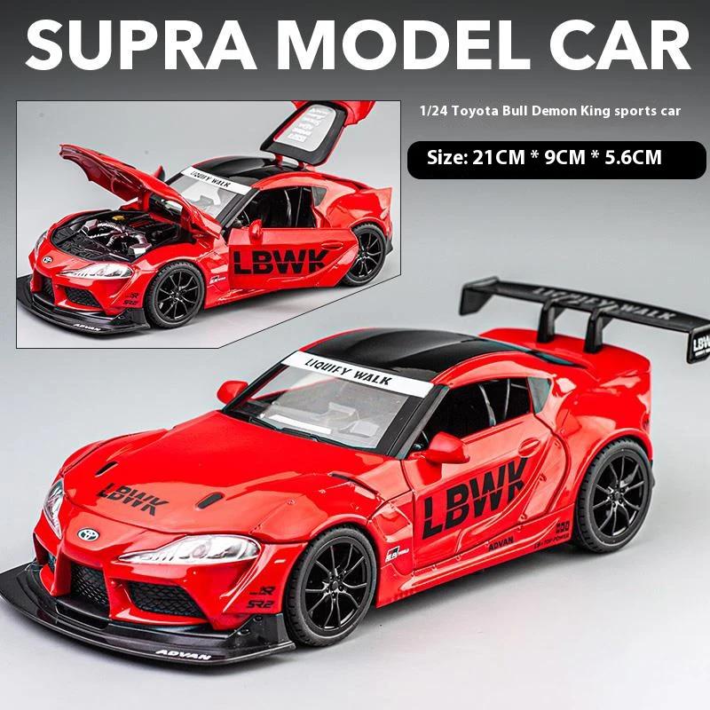 1/22 Scale Toyota Supra Alloy Racing Car Model Diecast Sound & Light Car Shop Exhibition Decorations Collect Ornaments Giftbox червоний
1/22 Scale Toyota Supra Alloy Racing Car Model Diecast Sound & Light Car Shop Exhibition Decorations Collect Ornaments Giftbox червоний