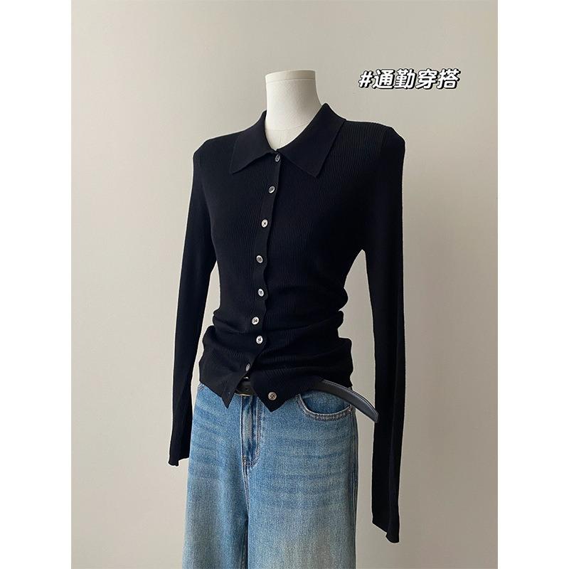 Commuter casual collar knitted minimalist autumn new sweet temperament knitted sweater long sleeve top one size fits all чёрный
Commuter casual collar knitted minimalist autumn new sweet temperament knitted sweater long sleeve top one size fits all чёрный