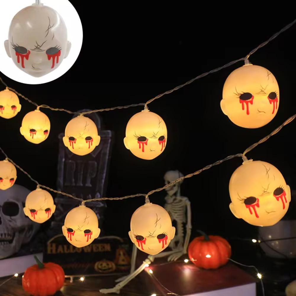Ghost Doll Head Halloween LED String Lights Warm Light Halloween Party Props Ghost Festival 1.5m 10balls usb
Ghost Doll Head Halloween LED String Lights Warm Light Halloween Party Props Ghost Festival 1.5m 10balls usb