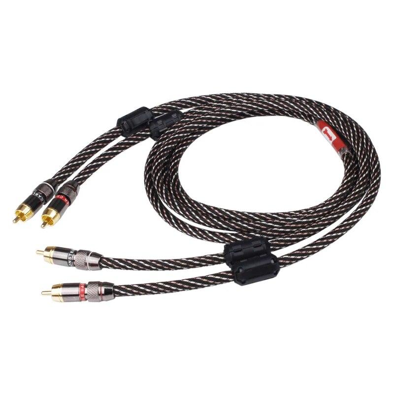 YYTCG HIFI Stereo RCA Audio Cable 6N OFC Male to Male 2RCA to 2RCA Audio Cable with Gold Plated Connector Plug For CD Amplifier 0.5m and below
YYTCG HIFI Stereo RCA Audio Cable 6N OFC Male to Male 2RCA to 2RCA Audio Cable with Gold Plated Connector Plug For CD Amplifier 0.5m and below