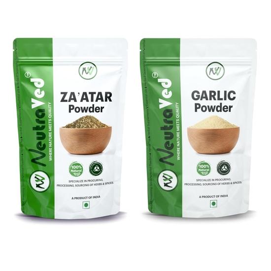 NeutraVed Заатар, Чесночный порошок 100% Чистая смесь специй | Готов к употреблению (100 г х 2) = 200 г
NeutraVed Заатар, Чесночный порошок 100% Чистая смесь специй | Готов к употреблению (100 г х 2) = 200 г