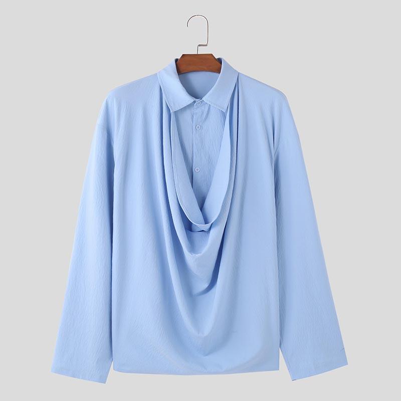 INCERUN Мужские топы с отложным воротником, рукавами реглан, пэчворком, на пуговицах, свободные рубашки 5XL синий
INCERUN Мужские топы с отложным воротником, рукавами реглан, пэчворком, на пуговицах, свободные рубашки 5XL синий