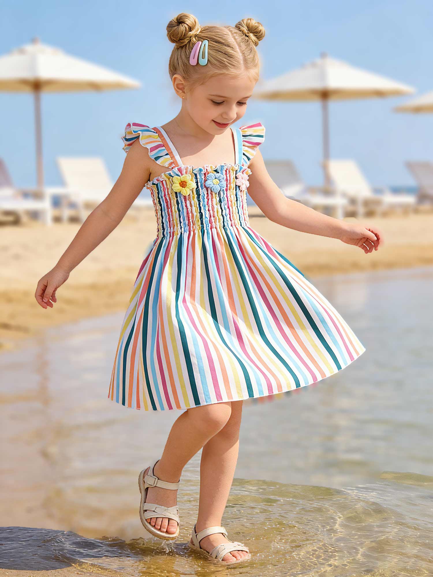 Little Kids Sleeveless Dress, Cute Ruffled Striped Summer Skirt Holiday Gift Age 2T-8Y 2Y разноцветный
Little Kids Sleeveless Dress, Cute Ruffled Striped Summer Skirt Holiday Gift Age 2T-8Y 2Y разноцветный