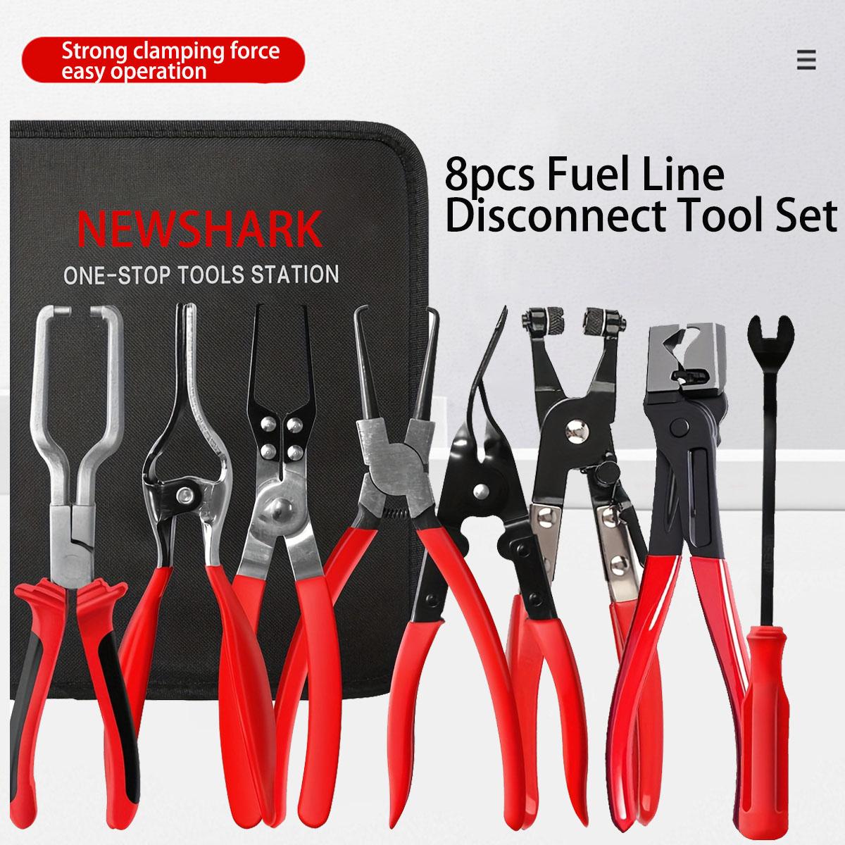 8pcs Fuel Line Disconnect Tool Set –Fuel Line/Hose Clamp/Removal Pliers, Electrical Disconnect/Push Pin Tools,Filter Caliper
8pcs Fuel Line Disconnect Tool Set –Fuel Line/Hose Clamp/Removal Pliers, Electrical Disconnect/Push Pin Tools,Filter Caliper