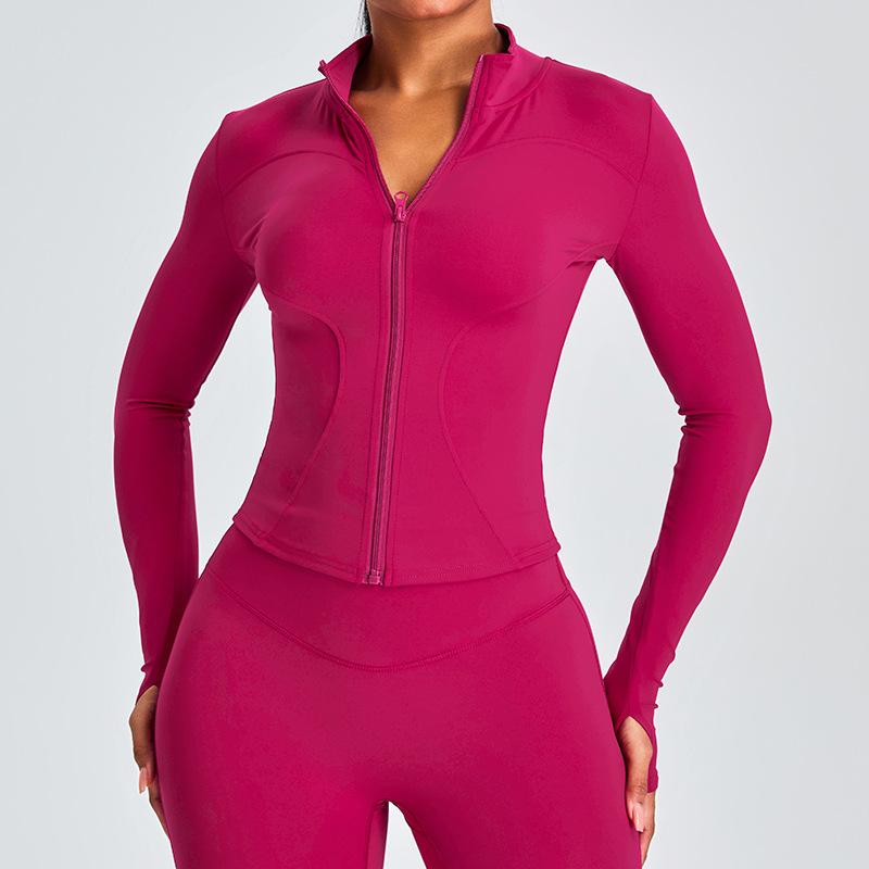 Naked Slimming Yoga Jacket For Women, Autumn And Winter Stand Up Collar Long Sleeved Zipper Cardigan, Slimming Sports And Fitness Clothing Top S
Naked Slimming Yoga Jacket For Women, Autumn And Winter Stand Up Collar Long Sleeved Zipper Cardigan, Slimming Sports And Fitness Clothing Top S