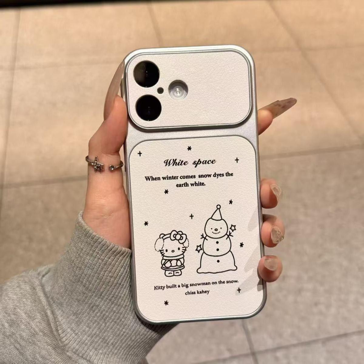 Snowman KT Cat Leather Texture Full Coverage Phone Case for Apple 17 Pro Max with Silver Frame and Large Window, Compatible with 16, 15, 14 Models. Apple 16 Pro Max
Snowman KT Cat Leather Texture Full Coverage Phone Case for Apple 17 Pro Max with Silver Frame and Large Window, Compatible with 16, 15, 14 Models. Apple 16 Pro Max