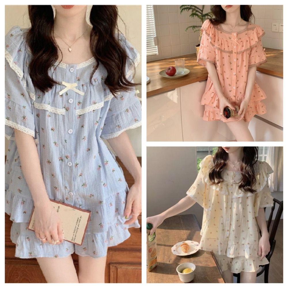 Lace Ruffle Nightdres Set Sweet Two Piece Nightwears Fashion Floral Pajamas Women Girl XXL абрикосовый
Lace Ruffle Nightdres Set Sweet Two Piece Nightwears Fashion Floral Pajamas Women Girl XXL абрикосовый