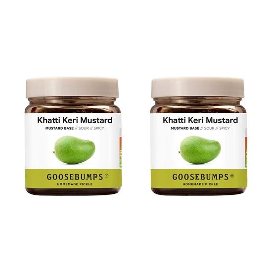 Goosebumps Khatti Keri Pickle | Raw Mango Homemade Pickle | Kacha Aam Ka Aachar| Mustard oil Based Mango Pickle (250g x 2 Packs), 500 gms
Goosebumps Khatti Keri Pickle | Raw Mango Homemade Pickle | Kacha Aam Ka Aachar| Mustard oil Based Mango Pickle (250g x 2 Packs), 500 gms