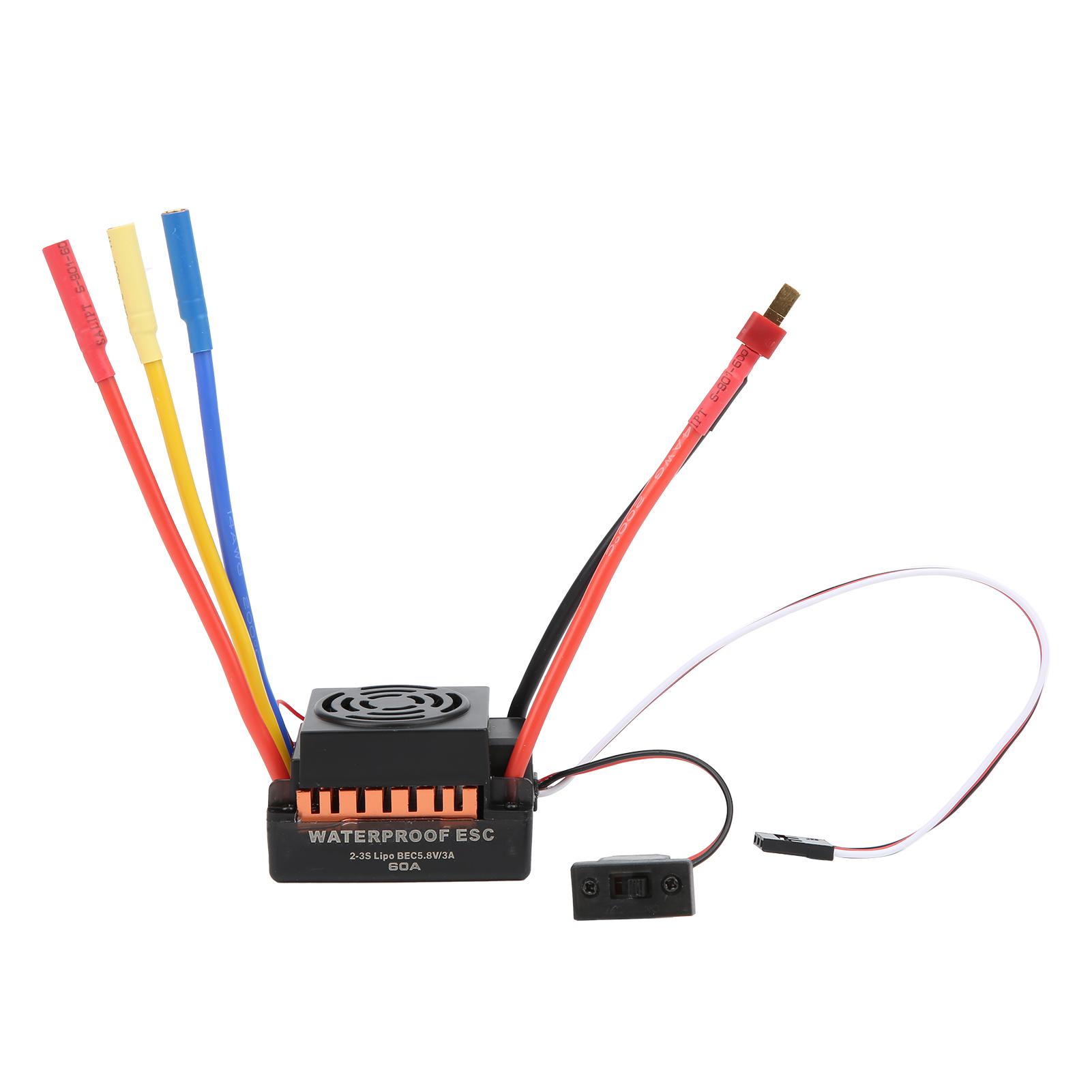 RC ESC 60A Waterproof Electronic Speed Controller Accessory Parts for 1/10 RC Car ModelOrange
RC ESC 60A Waterproof Electronic Speed Controller Accessory Parts for 1/10 RC Car ModelOrange