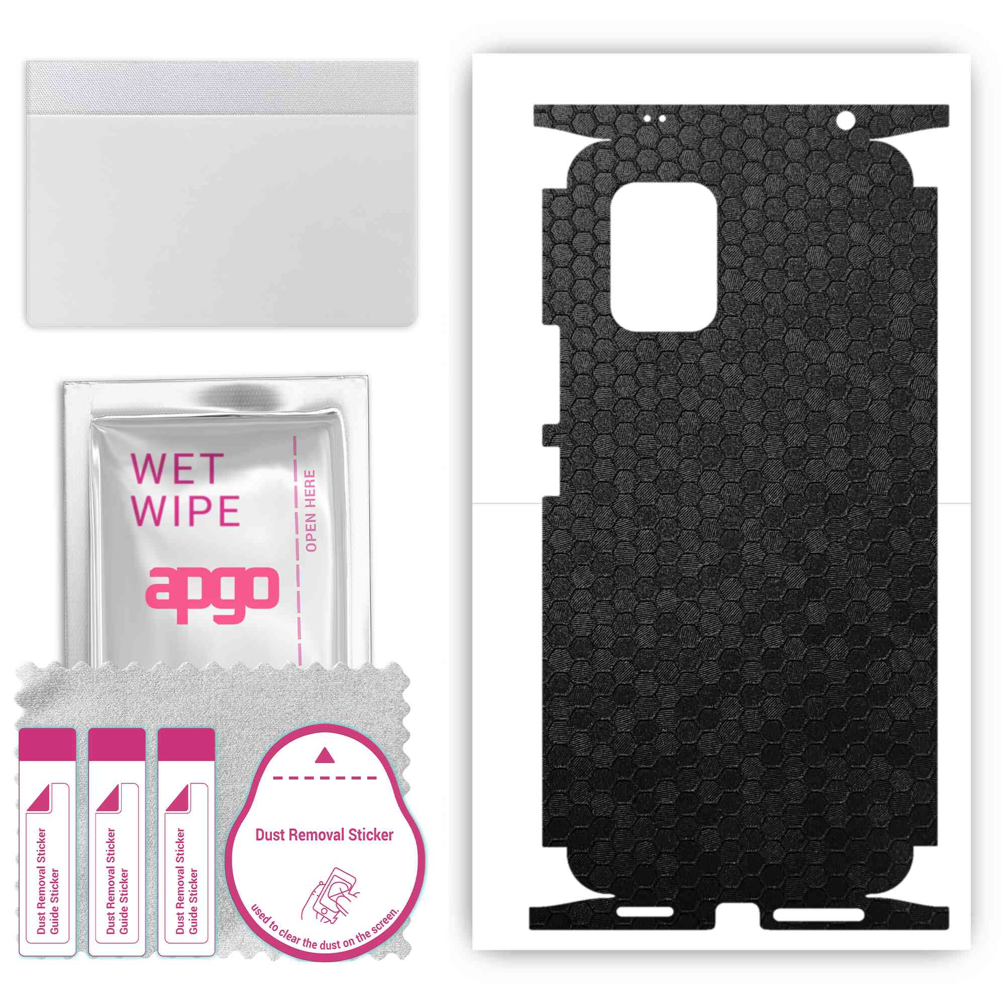 apgo Protective Skin Sticker for the back+sides compatible with Xiaomi Mi 10 Lite 5G, Full Wrap Film, Foil, Vinyl - Pattern Black Honeycomb
apgo Protective Skin Sticker for the back+sides compatible with Xiaomi Mi 10 Lite 5G, Full Wrap Film, Foil, Vinyl - Pattern Black Honeycomb