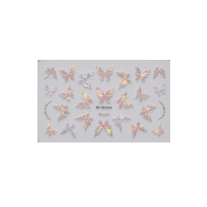 Tomoni Shell Light Nail Art Stickers: Peach Minnie & Colorful Butterfly Designs
Tomoni Shell Light Nail Art Stickers: Peach Minnie & Colorful Butterfly Designs