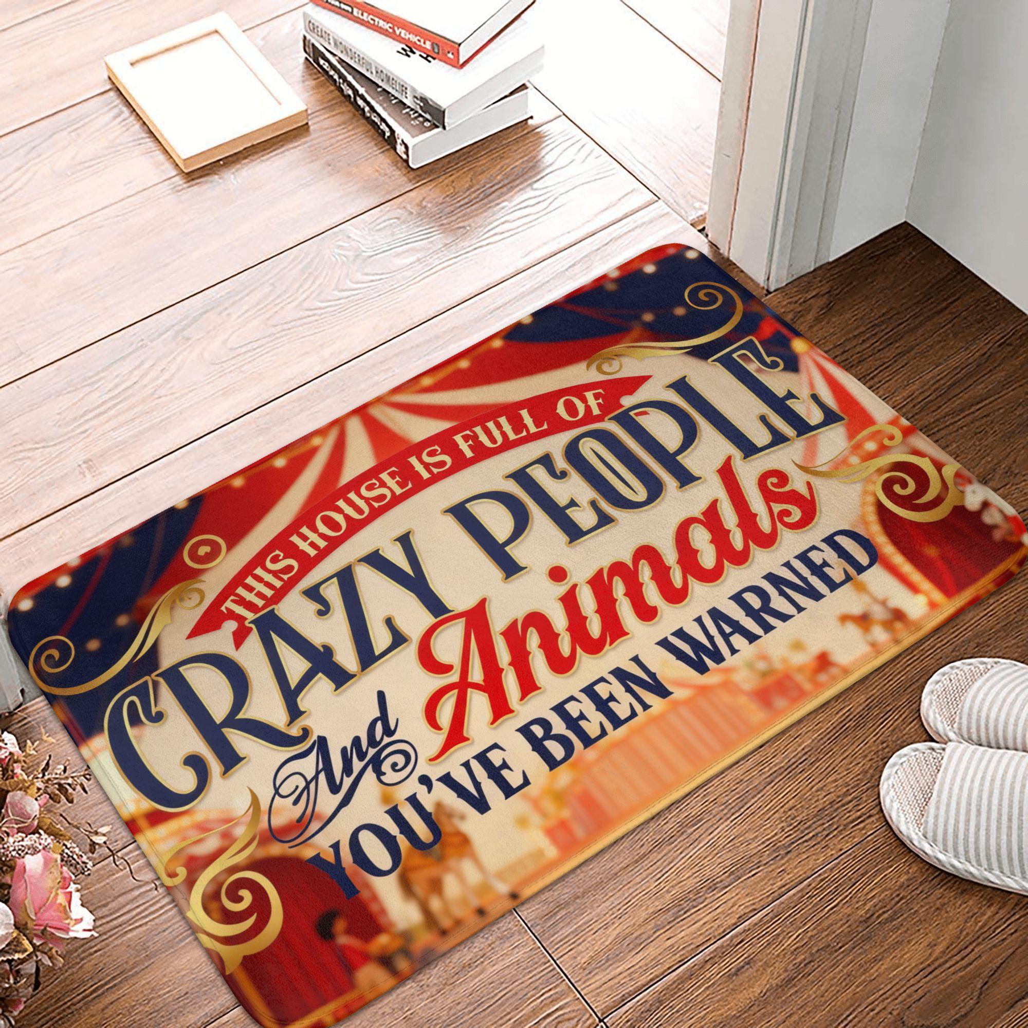 This House Is Full Of Crazy People And Animals Front Door Mat Anti-Slip Outdoor Doormat Floor Bathroom Entrance Rug Carpet 40x60cm
This House Is Full Of Crazy People And Animals Front Door Mat Anti-Slip Outdoor Doormat Floor Bathroom Entrance Rug Carpet 40x60cm