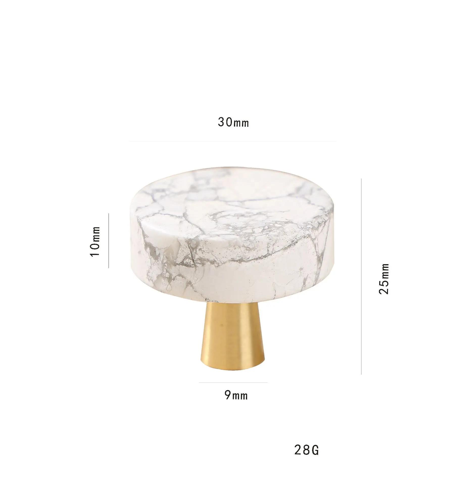 Natural stone brass pull handle circular furniture hardware kitchen cabinet drawer handle Nordic white single hole knob
Natural stone brass pull handle circular furniture hardware kitchen cabinet drawer handle Nordic white single hole knob