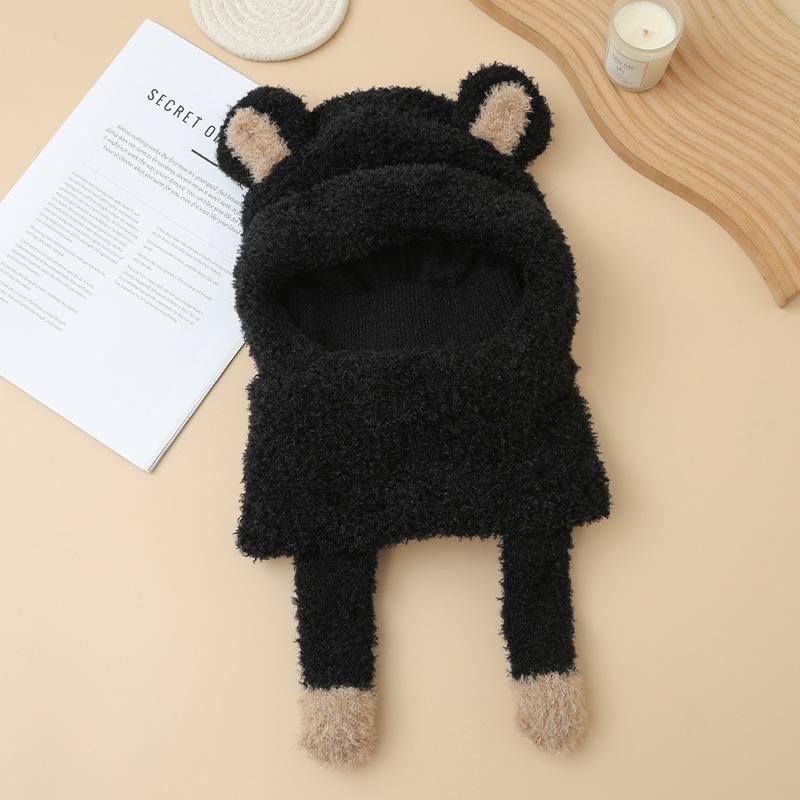 Autumn and winter hat women s bear ears cute velvet thermal hat scarf integrated ear protection windproof pullover hat One Size
Autumn and winter hat women s bear ears cute velvet thermal hat scarf integrated ear protection windproof pullover hat One Size