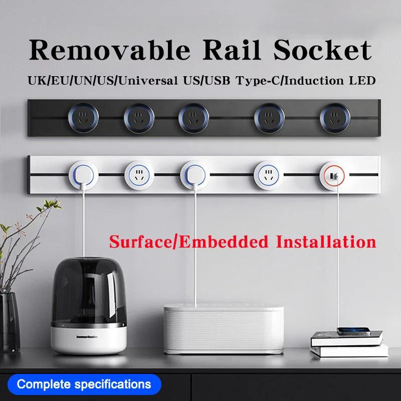 Знімна розетка Power Track Rail UK/EU/UN/US/Universal US/USB Type-C Настінна/вбудована розетка Розетка для кухні та ванної кімнати Induction LED сірий
Знімна розетка Power Track Rail UK/EU/UN/US/Universal US/USB Type-C Настінна/вбудована розетка Розетка для кухні та ванної кімнати Induction LED сірий