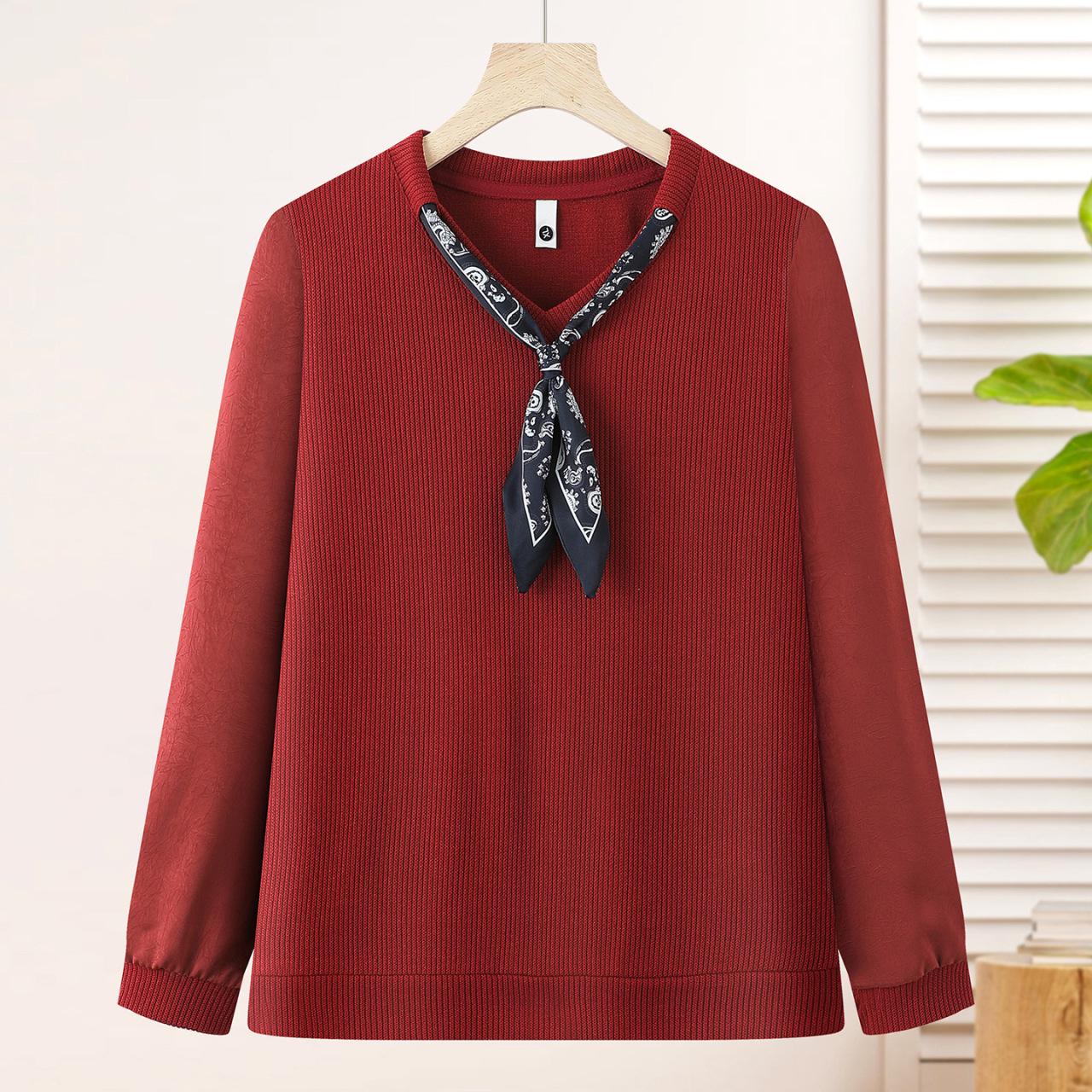 Stylish Patchwork T-Shirt for Middle-Aged Women – Spring/Autumn New Ribbon Design 2XL (recommended 110-125 lbs)
Stylish Patchwork T-Shirt for Middle-Aged Women – Spring/Autumn New Ribbon Design 2XL (recommended 110-125 lbs)