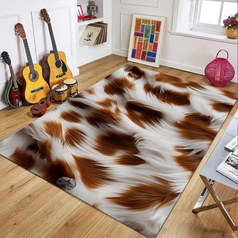 Rustic Faux Cowhide Print Soft Area Rug Washable Non-Slip Indoor Floor Mat for Western Farmhouse Bedroom Living Room Home Decor 40X60CM
Rustic Faux Cowhide Print Soft Area Rug Washable Non-Slip Indoor Floor Mat for Western Farmhouse Bedroom Living Room Home Decor 40X60CM