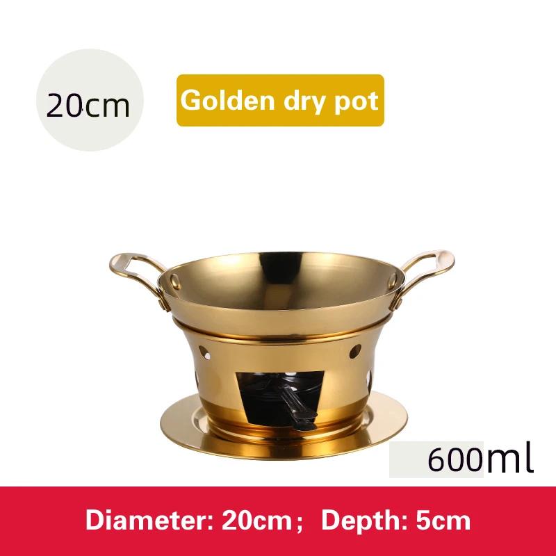 Сухой котел Коммерческий котел на твердом топливе Золотая спиртовая печь Жаровня для шведского стола Корейский горшок Утолщенный горшок из нержавеющей стали
Сухой котел Коммерческий котел на твердом топливе Золотая спиртовая печь Жаровня для шведского стола Корейский горшок Утолщенный горшок из нержавеющей стали