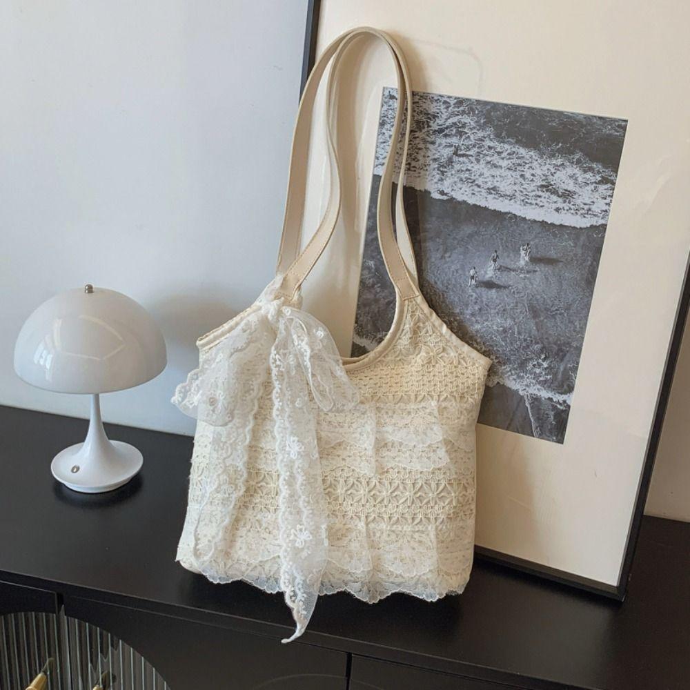 With Ribbon Simple Canvas Handbag Tote Bag Large Capacity Bag Big Pouch Lace Shoulder Bag Daily without Ribbon
With Ribbon Simple Canvas Handbag Tote Bag Large Capacity Bag Big Pouch Lace Shoulder Bag Daily without Ribbon